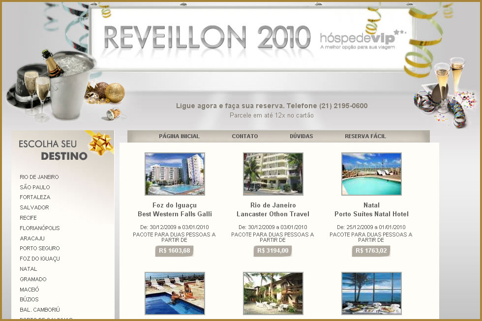 Hotsite HospedeVIP - Reveillon 2010